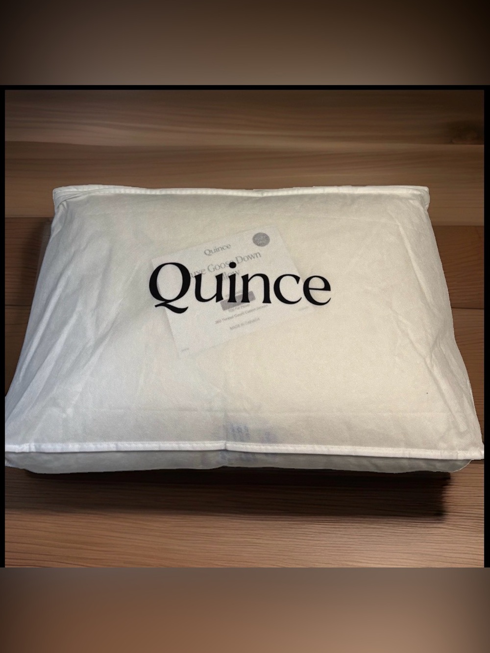 Quince Luxe Goose Down Pillow - Standard Size - Medium Firmness - Read Desc.